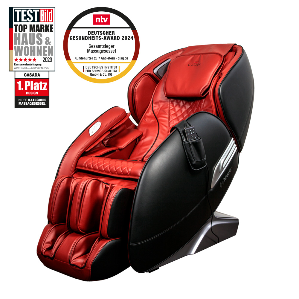 AlphaSonic II-Massagesessel rot/schwarz (AUSSTELLUNGSSTÜCK)
