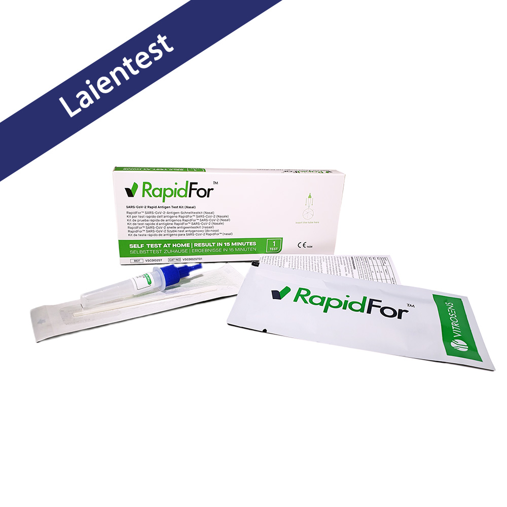 RapidFor SARS-CoV-2 Antigen Selbsttest für zuhause (LAIENTEST) CE1434