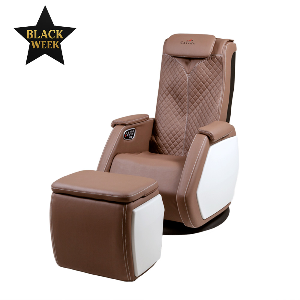 Smart V-Massagesessel khaki/weiß