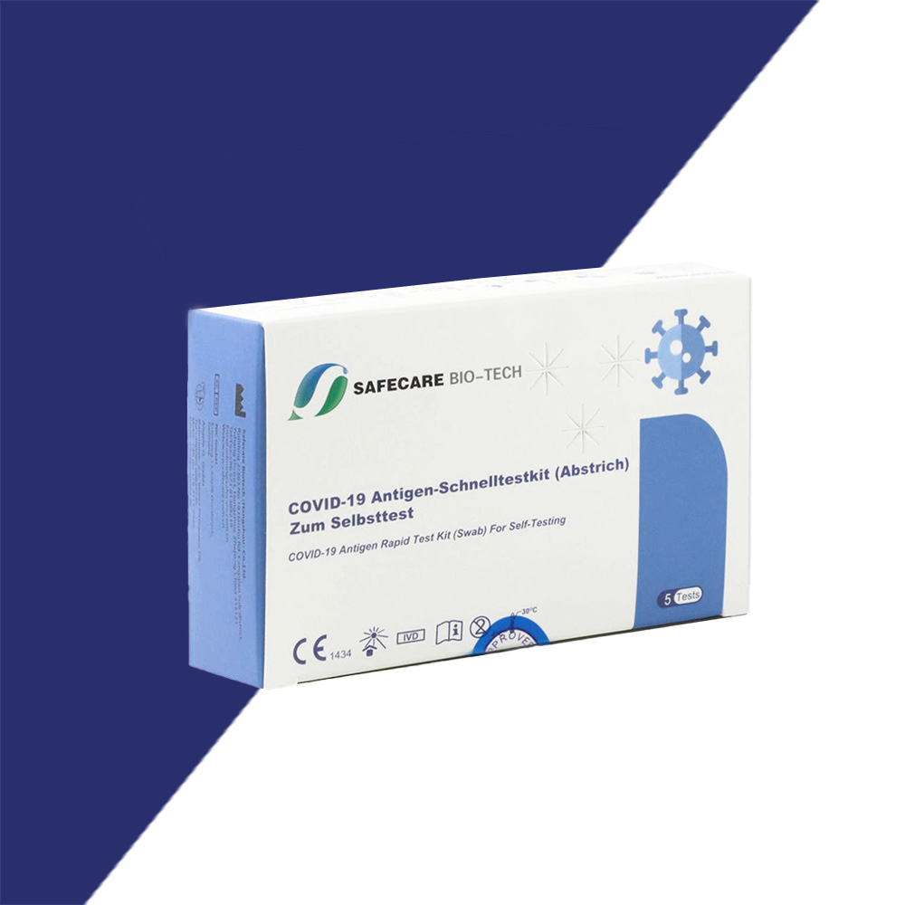 Safecare Bio-Tech SARS-CoV-2 Antigen Selbsttest für zuhause (LAIENTEST) 5er Box
