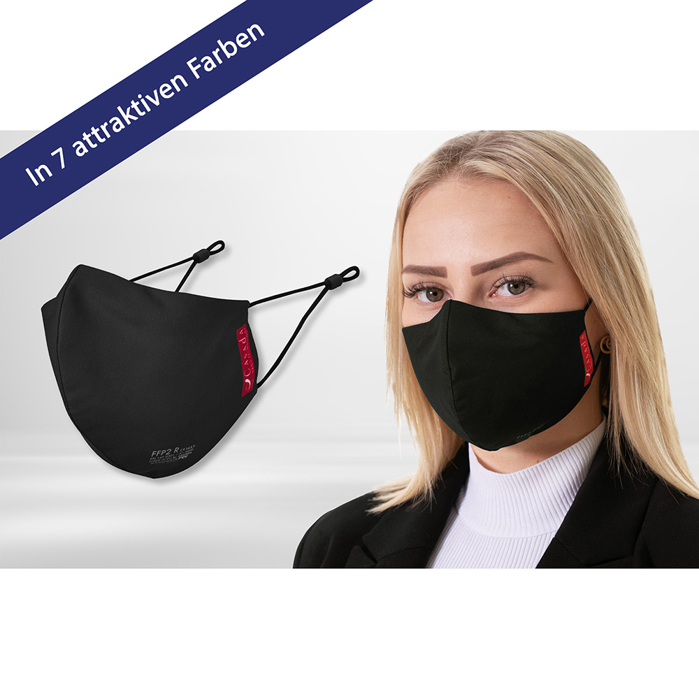 Zertifizierte FFP2 R Nano-Maske-PRO mit verstellbaren Ohrclips