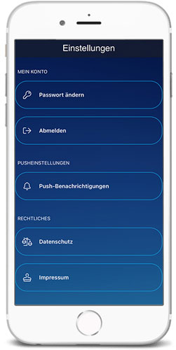 braintronics® II App Einstellungen oben