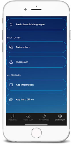 braintronics® II App Einstellungen unten